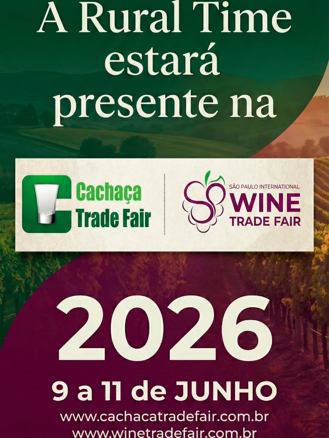 Rural Time confirma presença na São Paulo International Wine & Cachaça Trade Fair 2026